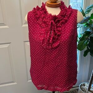 Kate spade silk blouse size M pink and cream